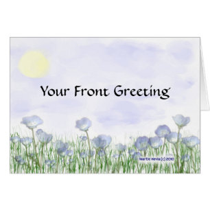 Champ de fleurs bleues