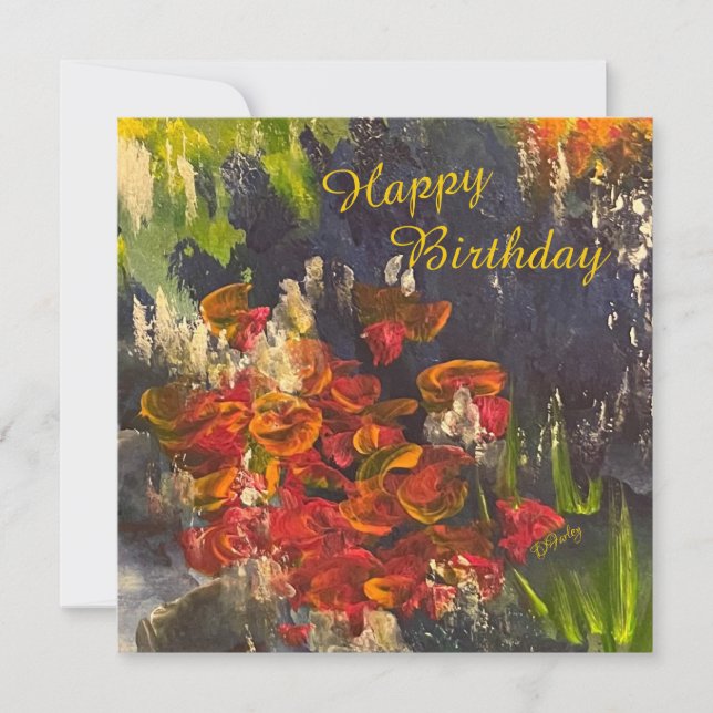 Champ de fleurs Carte d'anniversaire (Devant)