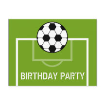 Champ de football Anniversaire Carte postale Invit