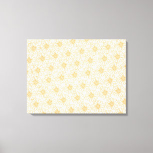 Champ de marguerites toile Imprimer, orange