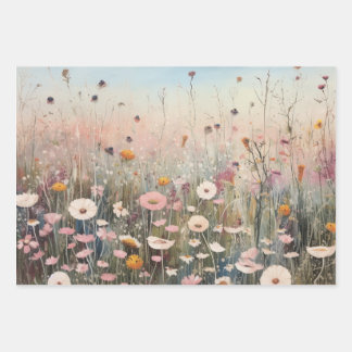 Champ de papier d'enveloppement Fleur sauvage ense