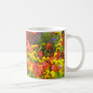 Champ de tasse de fleurs