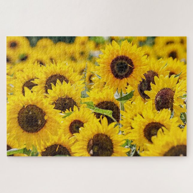 Champ de tournesol Design Jigsaw Puzzle (Horizontal)