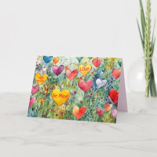 CHAMP DES COEURS GRAND-ENFANT CARTE VALENTINE