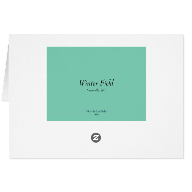 Champ d'hiver (Dos Horizontal)