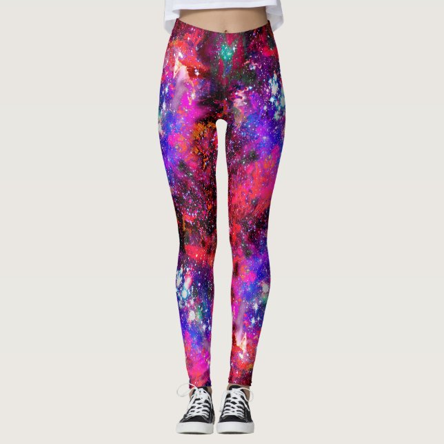 Champ étoile brillant partout sur les Leggings d'i (Devant)