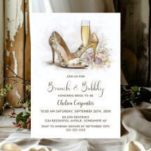 Champagne and Floral Shoes Brunch and Bubbly