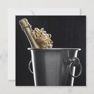 Champagne avec Bow Invitation