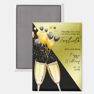 Champagne & Balloons 40. Geburtstag Magnet