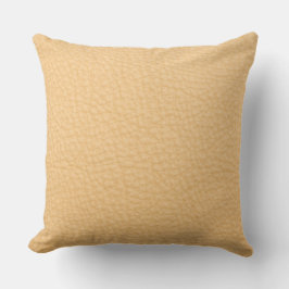 Champagne Beige Cuir Look Imprimer Coussin