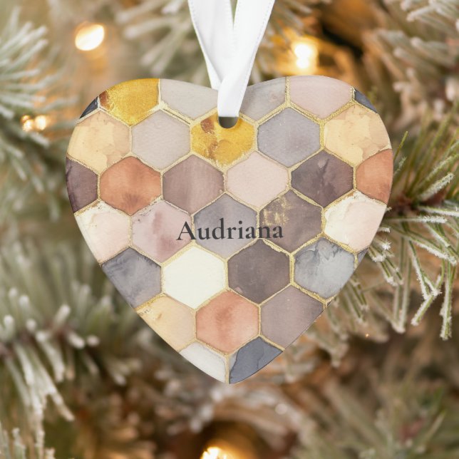 Champagne Blush au peigne de miel de Glam Abstrait (Arbre)