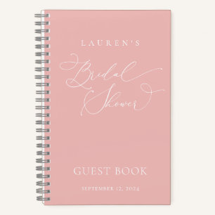 Champagne Blush Modernes Brautparty Gästebuch Notizbuch