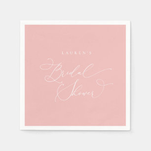 Champagne Blush Modernes Brautparty Serviette