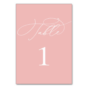 Champagne Blush Pink Polterabend Tischnummer