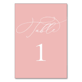 Champagne Blush Pink Polterabend Tischnummer
