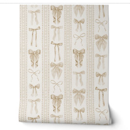 Champagne Bows with Vertical Lace Stripes  Tapete