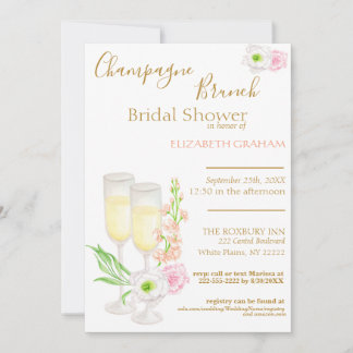 Champagne Brunch Bridal Dusche Einladung
