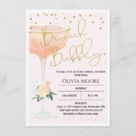 Champagne Brunch Bubbly Bridal Dusche Einladung