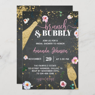 Champagne Brunch & Bubbly Invitation de douche nup