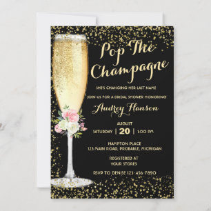 Champagne Brunch Invitation de la douche nuptiale