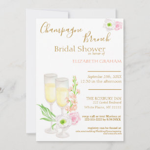 Champagne Brunch Invitation de la douche nuptiale