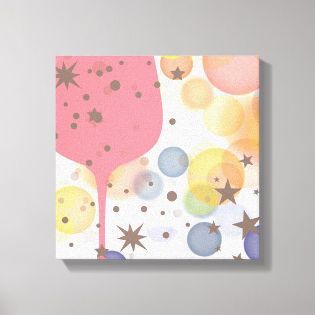 Champagne Bubbles Leinwanddruck (Vorderseite)