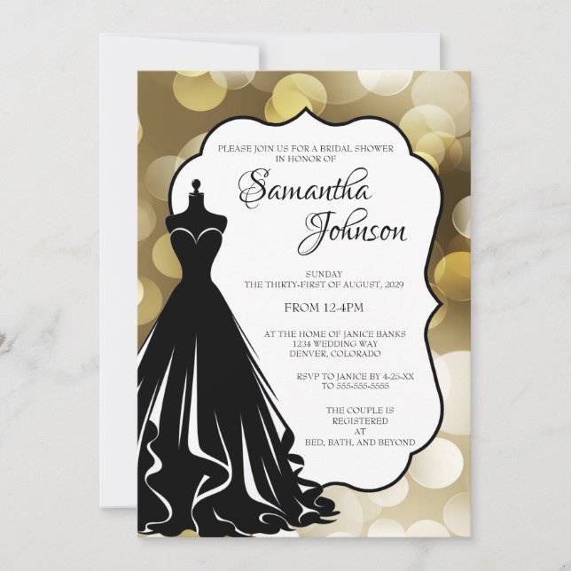 Champagne Bulles Douche nuptiale Invitation (Devant)