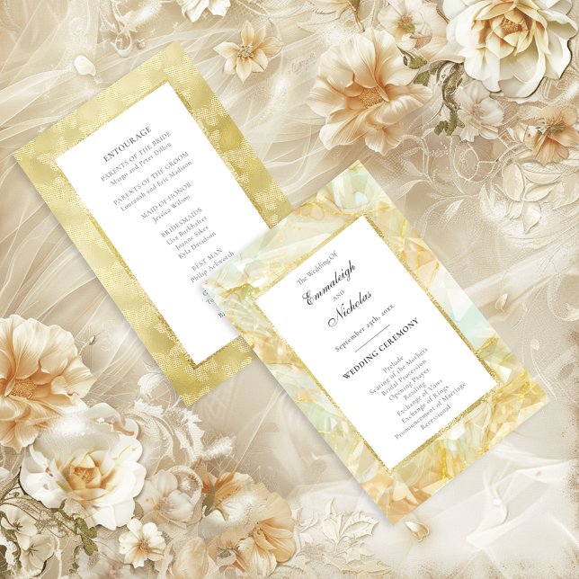 Champagne Burst Crystal Wedding Programs (Von Creator hochgeladen)