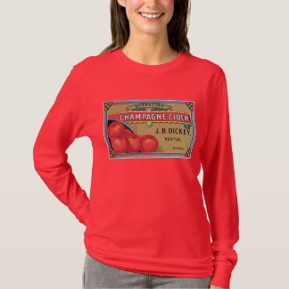 Champagne Cider Vintag Apple Art T-Shirt