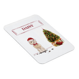 Champagne Cockapoo Funny Christmas Dog mit Tree Magnet