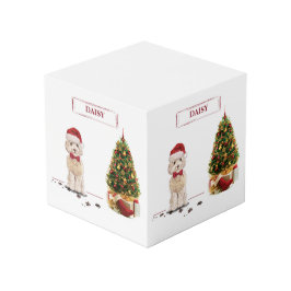 Champagne Cockapoo Funny Christmas Dog mit Tree Würfel