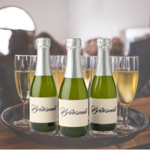 Champagne Color Stilisierte Script Wedding Bridesm