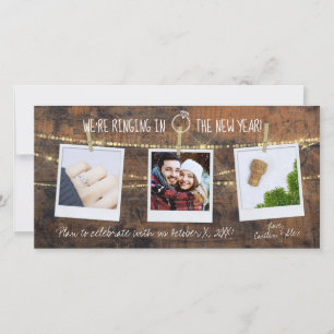 Champagne Cork 2021 Neujahr Rustikal Save the Date