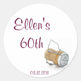 Champagne Cork Sticker