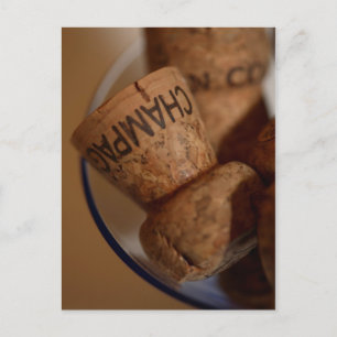 Champagne Corks Postcard Postkarte
