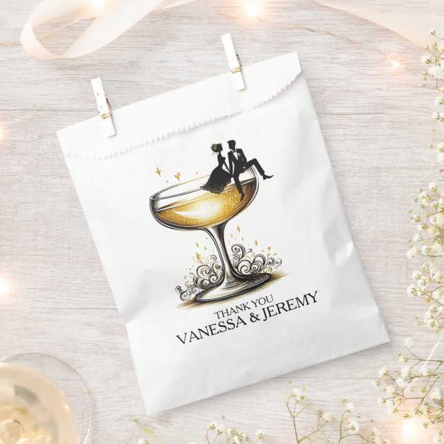 Champagne Couple Geschenktütchen (Ausgeschnitten)