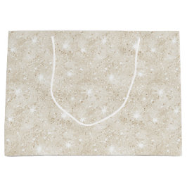 Champagne Cream Sand Glitter Birthday Große Geschenktüte