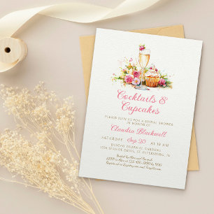 Champagne Cupcakes Bridal Dusche Einladung
