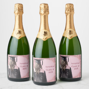 Champagne de graduation étiquettes personnalisés