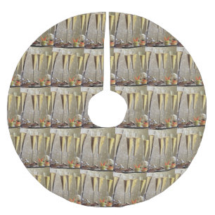 CHAMPAGNE DELIGHT TREE SKIRT POLYESTER WEIHNACHTSBAUMDECKE