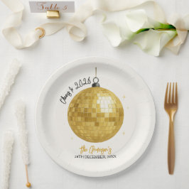 Champagne Disco Ball 2026 New Year Eve Pappteller