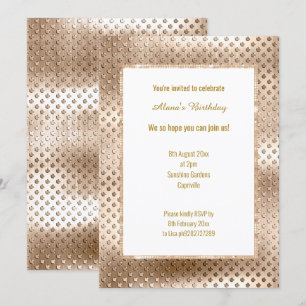 CHAMPAGNE DISCO DENT INVITATION EINLADUNG
