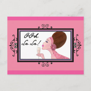 Champagne Diva Postkarte