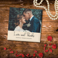 Champagne Elegante Hochzeit Liebe und Dank Foto