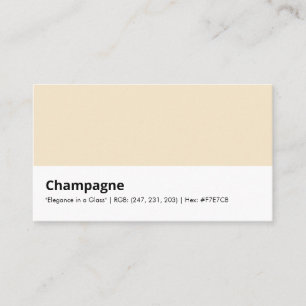 Champagne "Eleganz in einem Glas" Visitenkarte