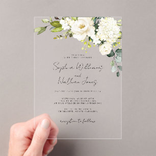 Champagne Floral Wedding Acryleinladungen