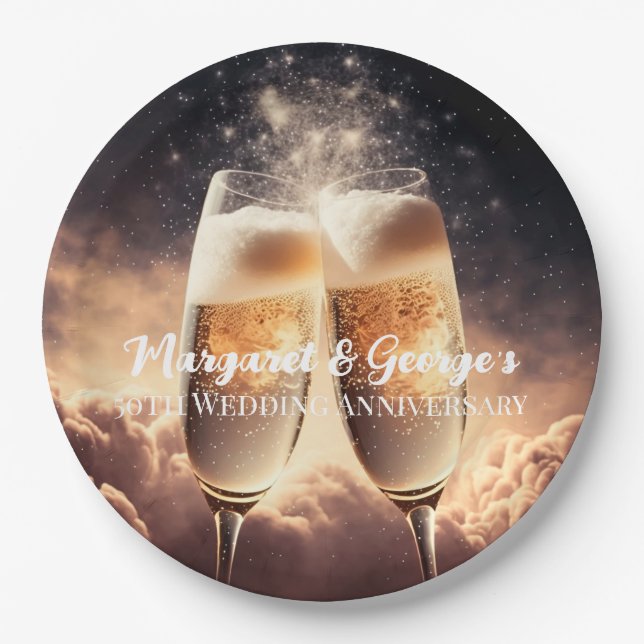 Champagne Flutes Paper Teller (Vorderseite)