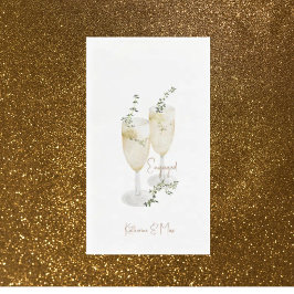 Champagne Foliage Gold-Engagement-Partei Serviette