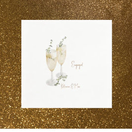 Champagne Foliage Gold-Engagement-Partei Serviette
