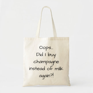 Champagne Funny Groceries Tragetasche
